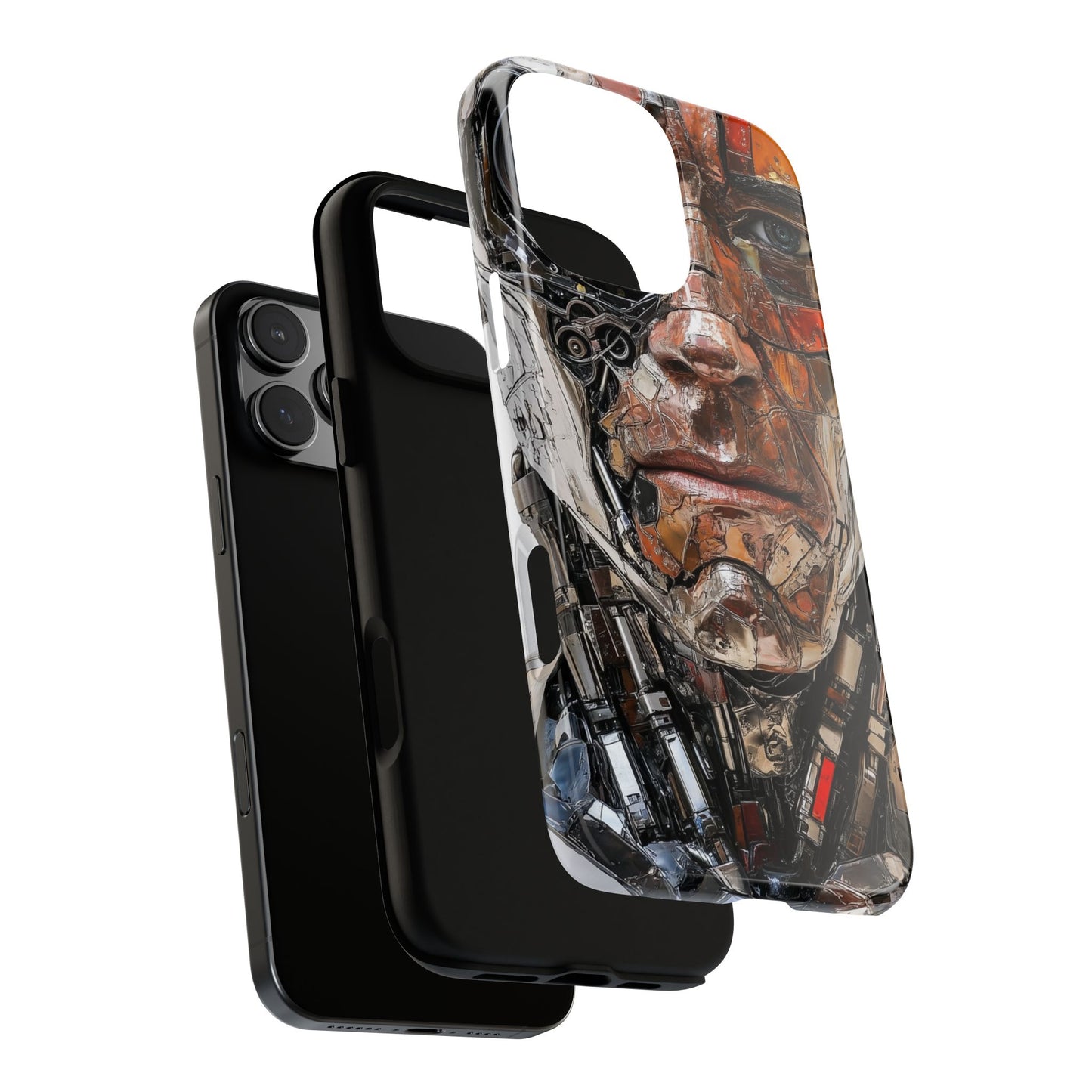 Terminator iPhone Tough Case Futuristic Design Tech Gift Cyberpunk SciFi iPhone 14 15 16 Pro Max interesting cool case wireless charging